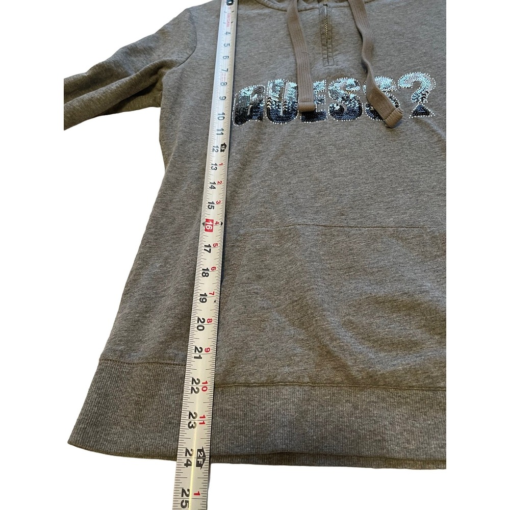Guess Hooded Jacket Sparks Y2k Medium Spell out Sequin - Picture 7 of 9